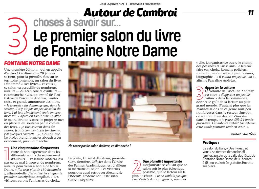 Article observateur 2024 salon fontaine nd