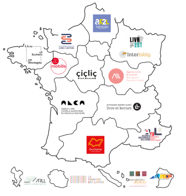 Carte des agences du livre en region